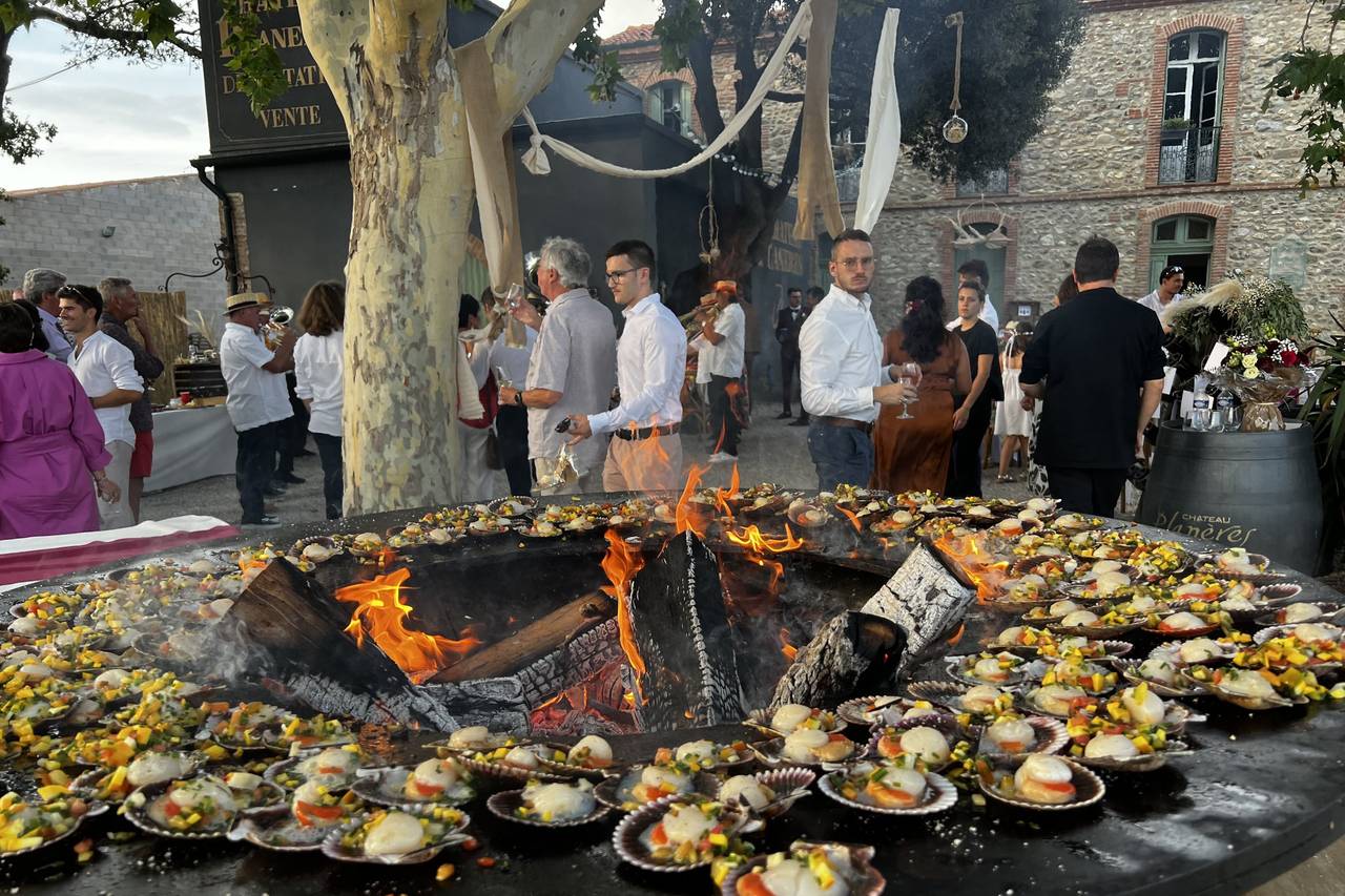 Événement traiteur avec Saint-Jacques au brasero